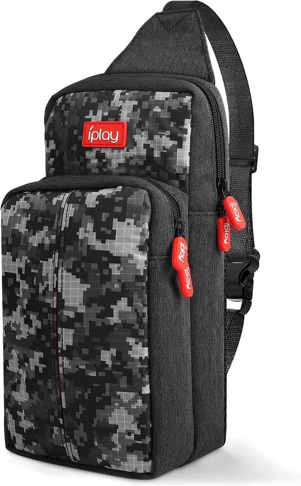 Nintendo Switch Camouflage Sling Bag - Waterproof Storage for Men