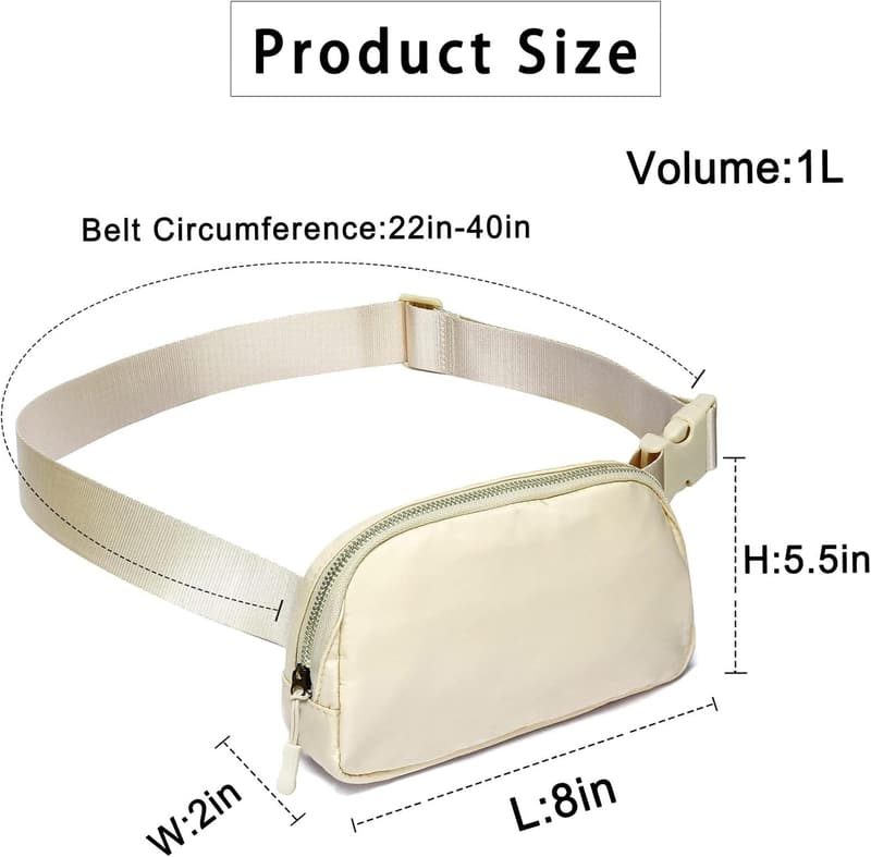 Adjustable Strap Fanny Pack Belt Bag for Men and Women