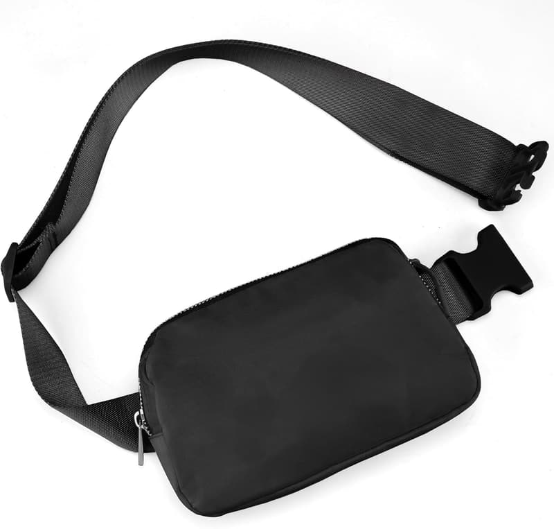 Valentine's Day Black Mini Fanny Pack for Women and Teens