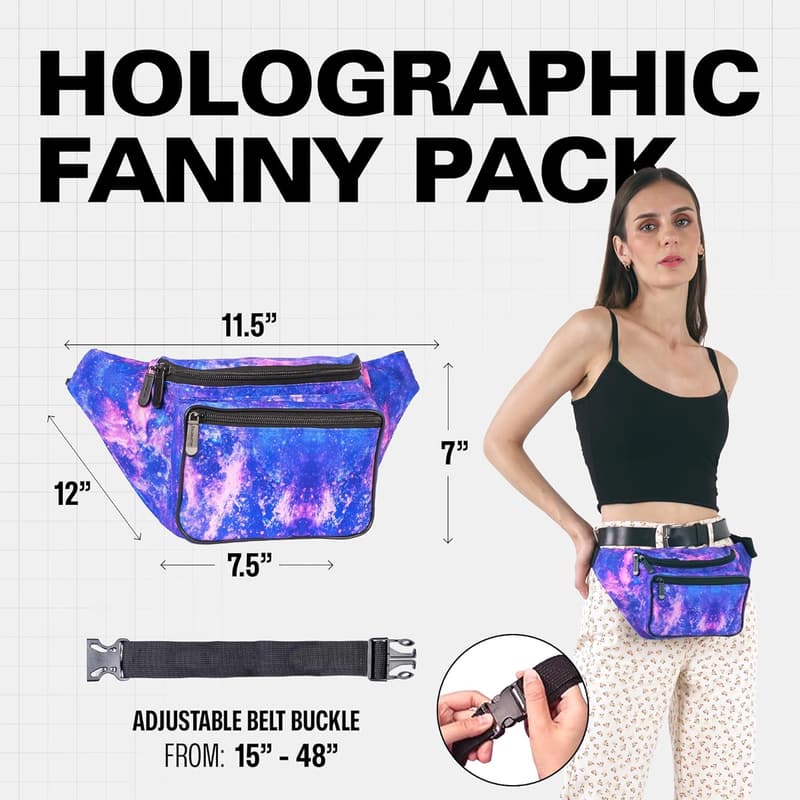 Waterproof Galaxy Fanny Pack for Hiking and Travel