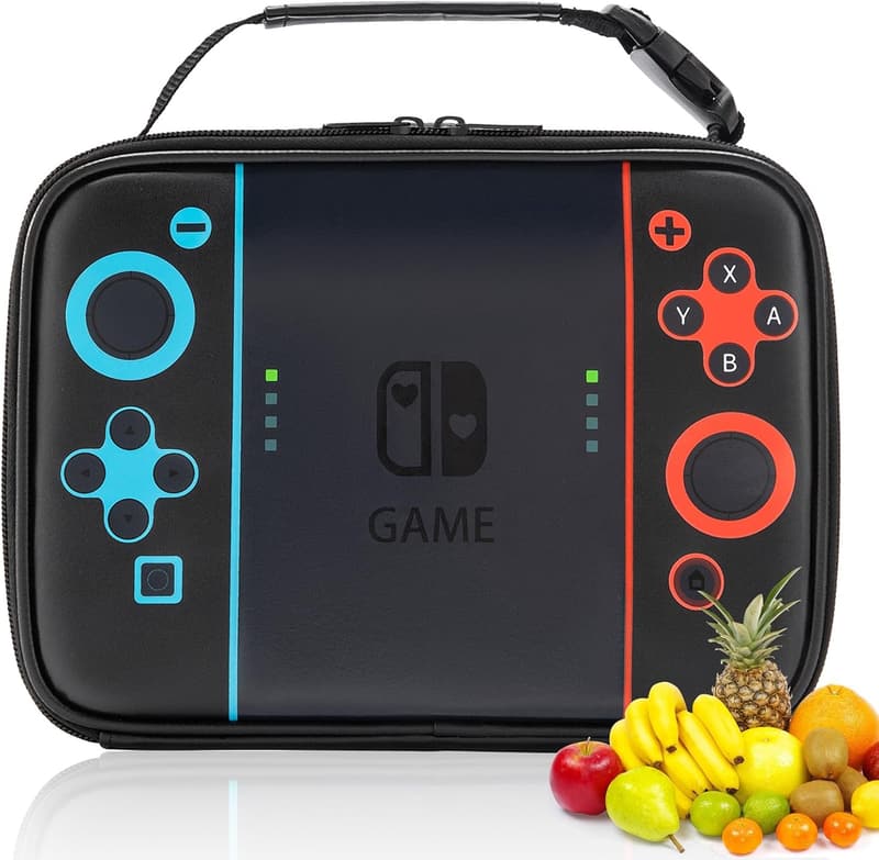 Kids Game Boy Thermal Insulated Lunch Box with Cutlery Bag
