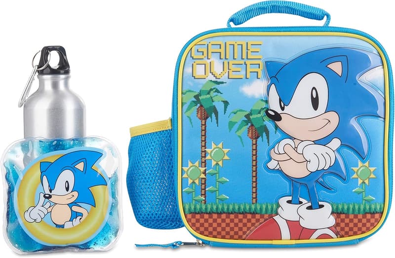 Sonic Lunch Box Set for Kids – Insulated Bag & Water Bottle