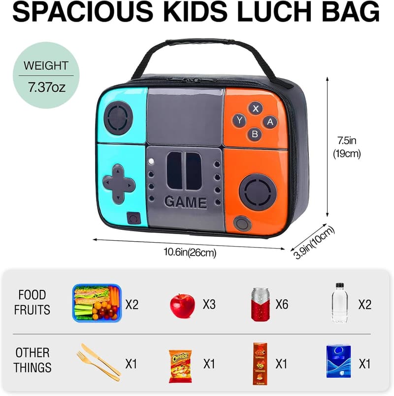 Game Boy Lunch Box - Waterproof Thermal Insulated for Kids