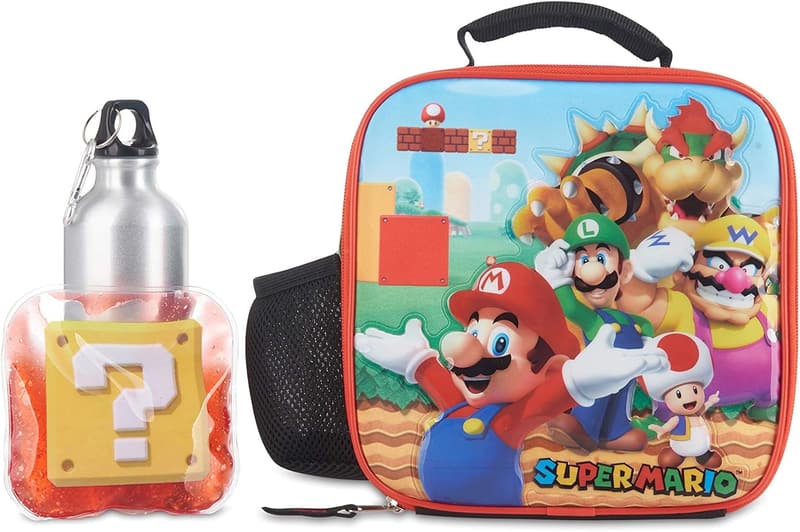 Super Mario Bros Lunch Box Set with Insulated Bag & Bottle