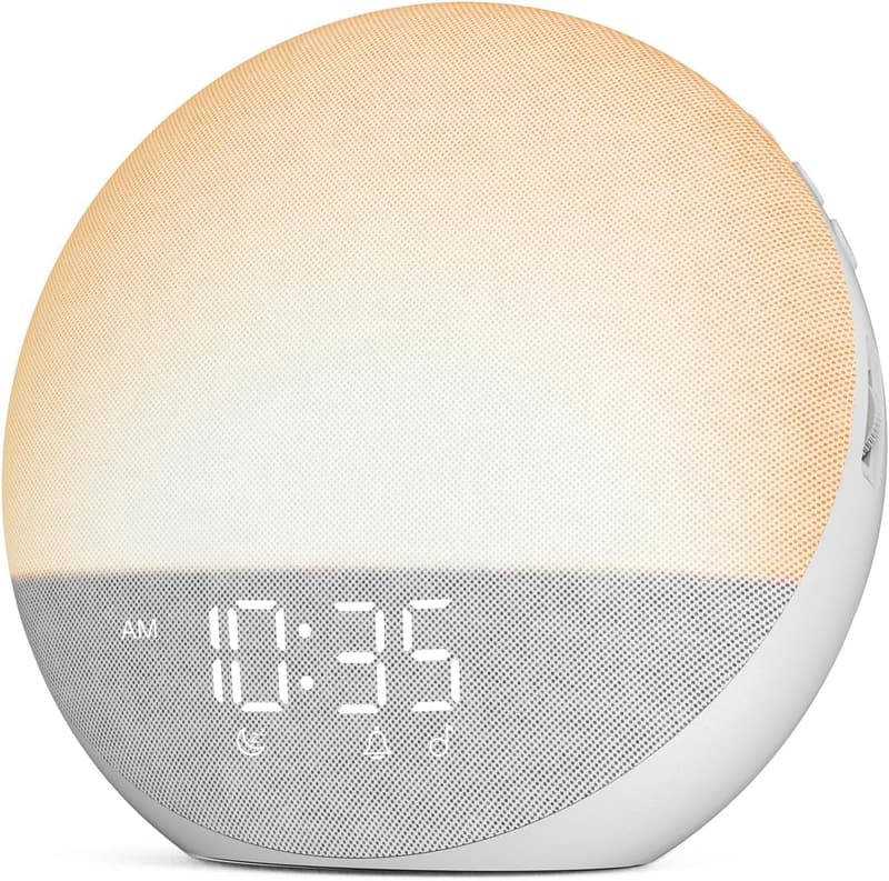 Sunrise Alarm Clock with White Noise and Bluetooth Speaker