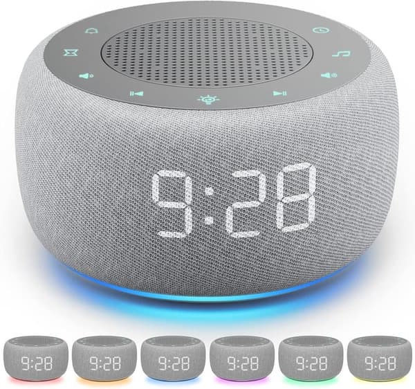 Buffbee 2-in-1 Sound Machine & Alarm Clock with 18 Soothing Sounds