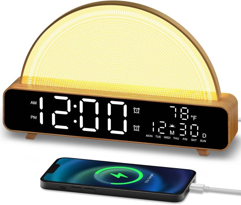Sunrise Alarm Clock with White Noise and Touch Control