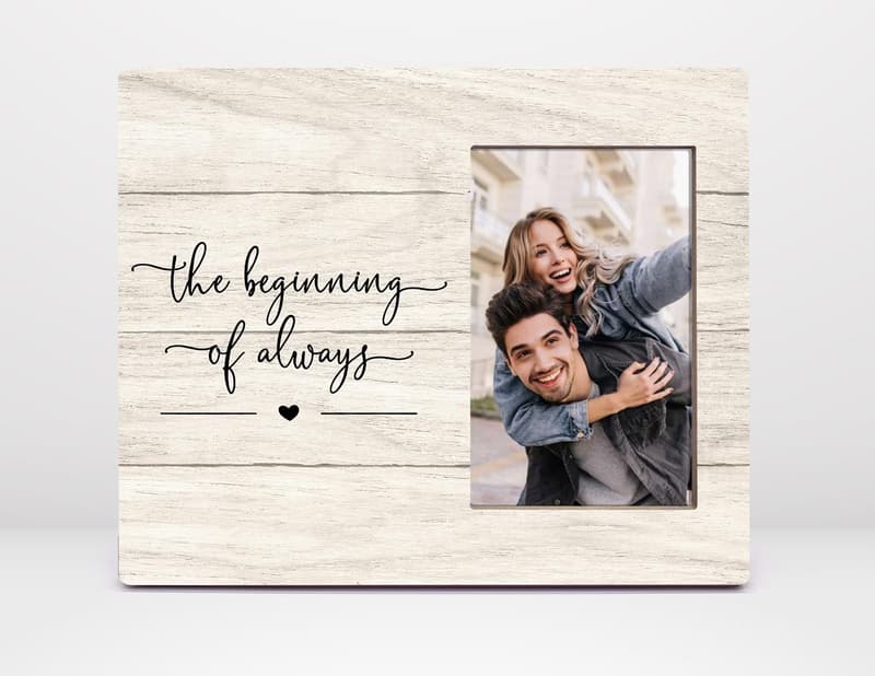 Engagement Picture Frame for Couples - 8x10, Cream-Colored