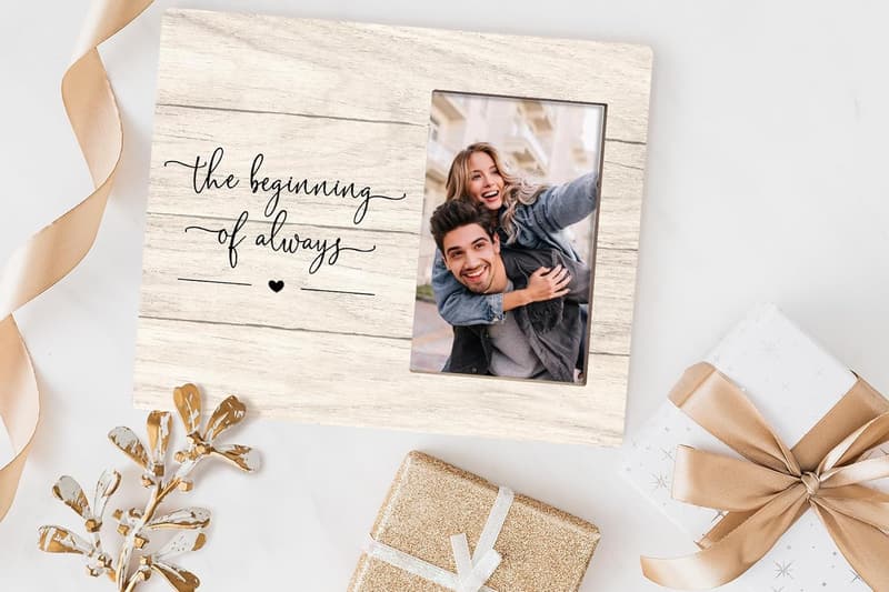 Engagement Picture Frame for Couples - 8x10, Cream-Colored