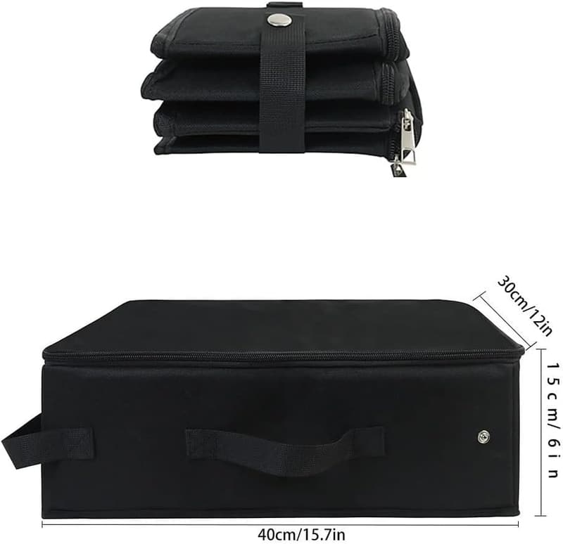 Portable Foldable Cat Litter Box with Zipped Lid