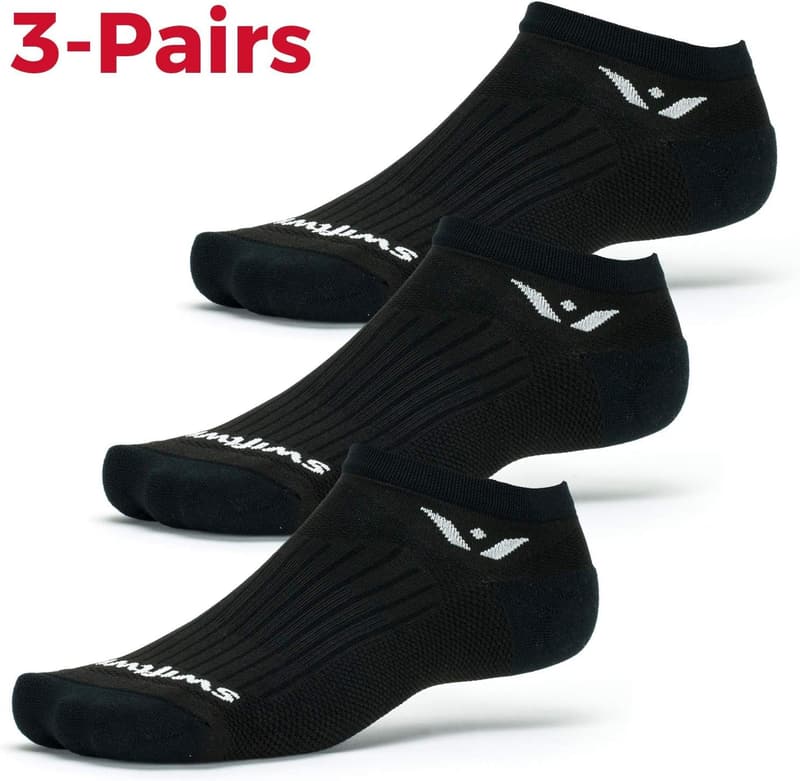 Performance No Show Running & Golf Socks - Cushioned (3 Pairs)