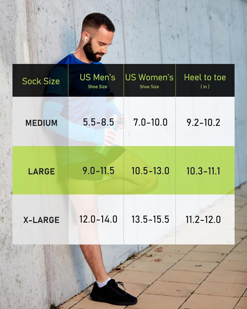Compression Sports Socks for Men and Women - 4/8 Pack