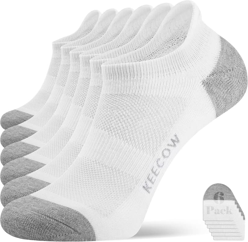 Cushioned No Show Ankle Socks for Men & Women - Athletic Wear