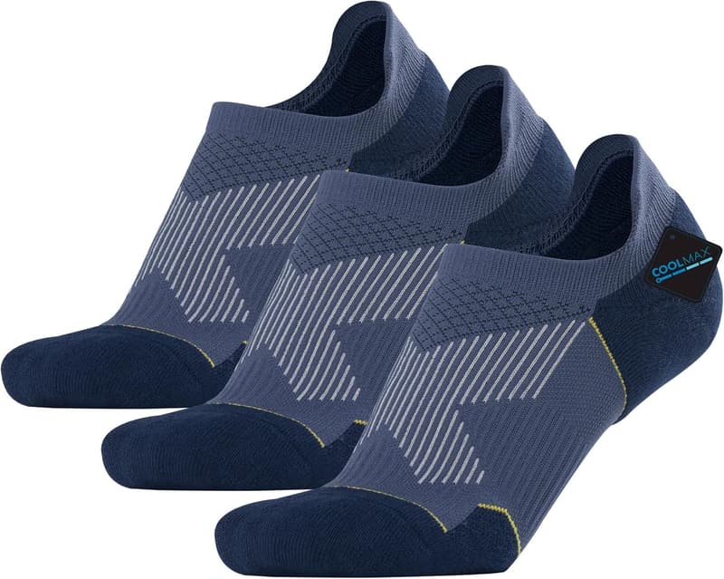 Men's Cushioned No-Show Athletic Socks - Moisture-Wicking Bamboo Viscose