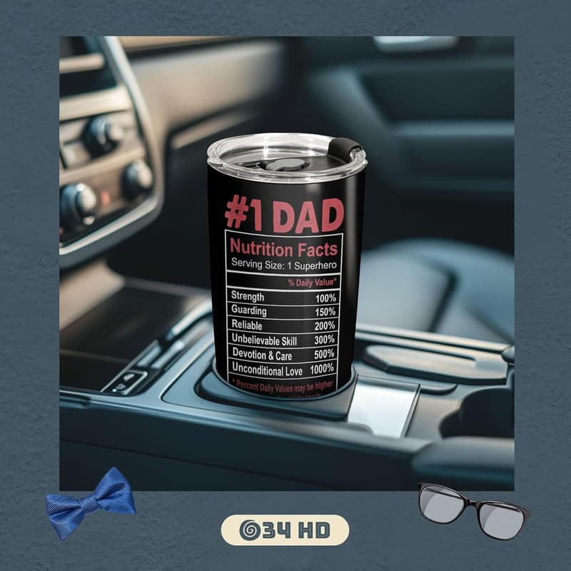 Stainless Steel Travel Mug for Dad - 20 fl oz, Leak Proof