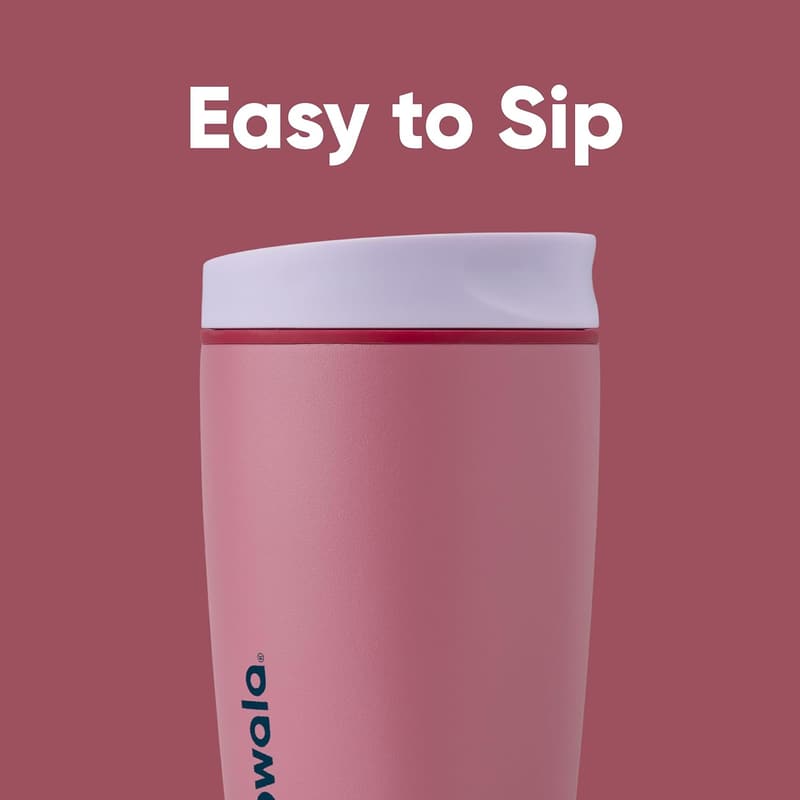 Insulated Stainless Steel Coffee Tumbler - 12 oz, Purple/Pink