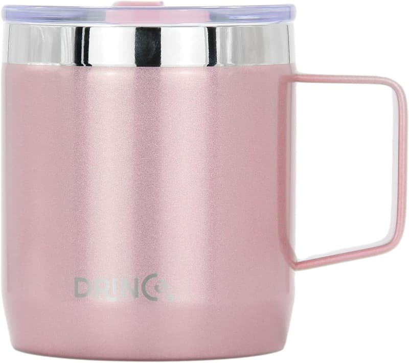 Insulated 16oz Camping Mug - Bling Rose Gold Stainless Steel