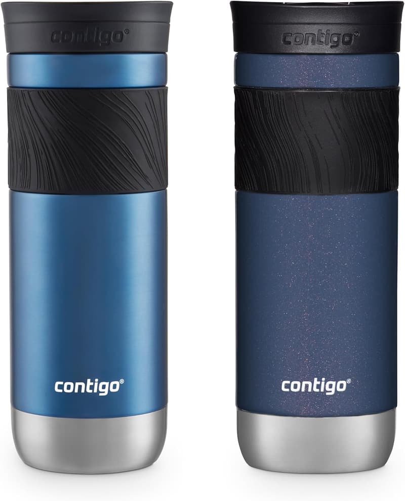 Insulated Stainless Steel Travel Mug – 20oz, Blue & Berry
