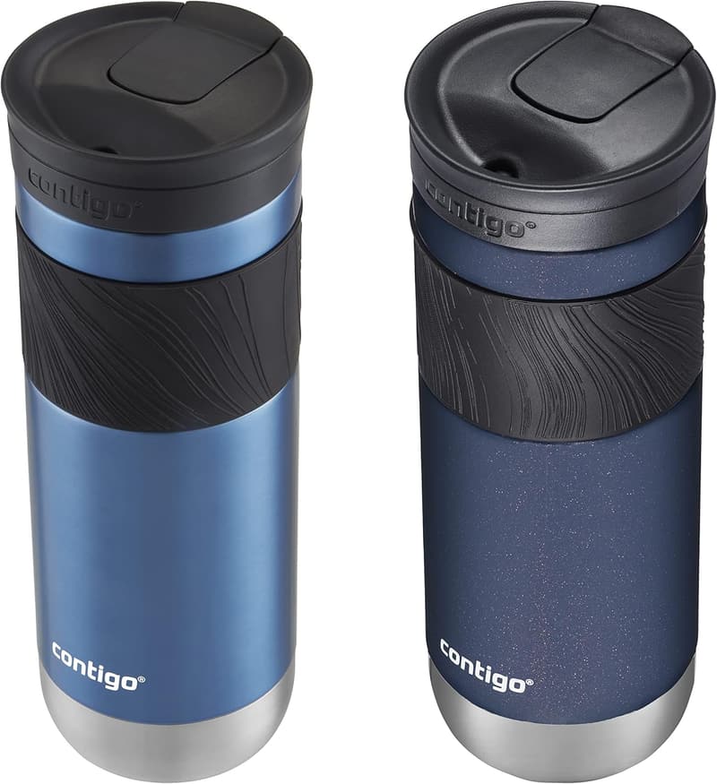Insulated Stainless Steel Travel Mug – 20oz, Blue & Berry