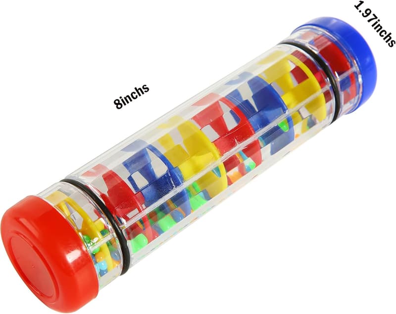 Kids' Musical Rainmaker Sensory Shaker - 2PCS 8-inch Set