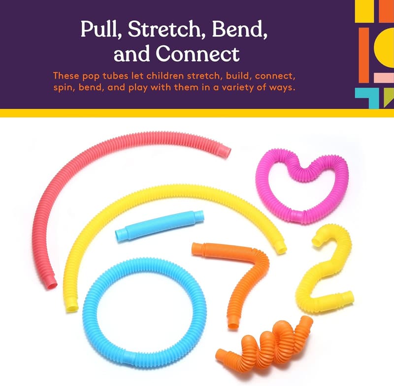 Colorful Sensory Play Tubes for Kids - 16-Pack