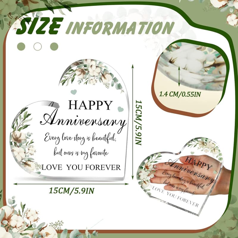 Anniversary Cardinal Gift for Couples - Acrylic Décor