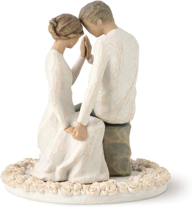 Hand-Painted Willow Tree Cake Topper for Celebrations