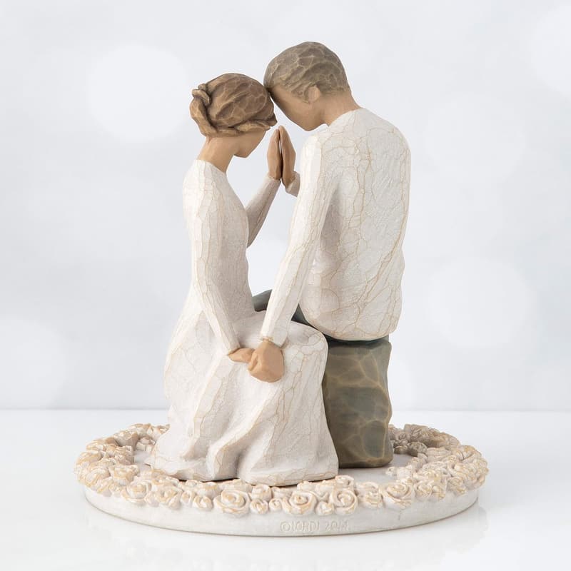 Hand-Painted Willow Tree Cake Topper for Celebrations