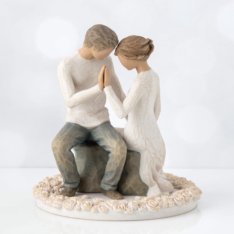 Hand-Painted Willow Tree Cake Topper for Celebrations