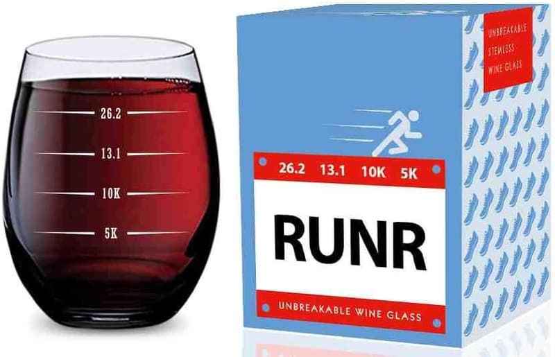 Runner's Stemless Wine Glass - Unbreakable Tritan, 16 oz