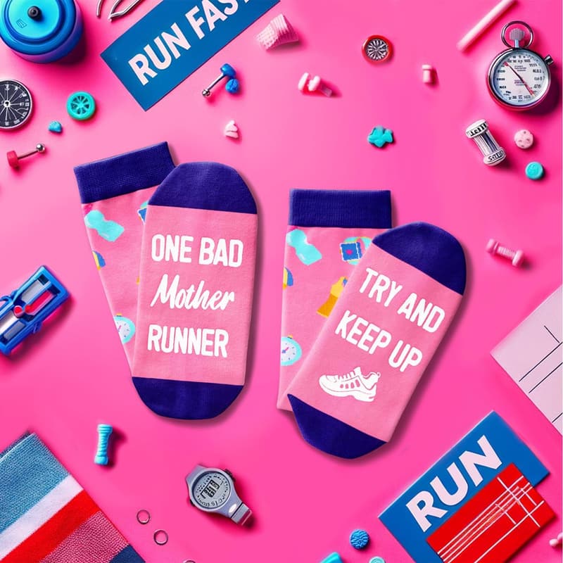 Sports Lovers' Funny Socks - Ideal for Running, Yoga & Dance