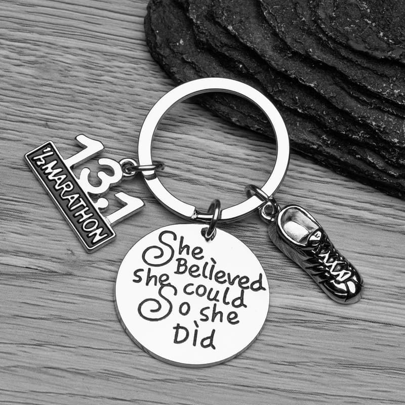 Half Marathon Keychain for Runners - Gift for Women