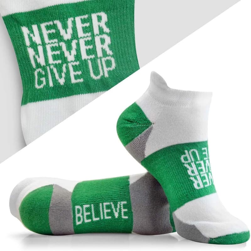 Inspirational Athletic Sock Set - 3 Pairs, Multicolored