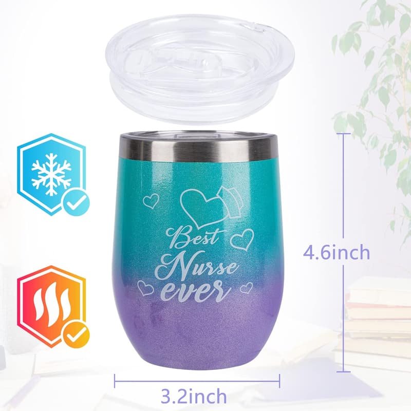 Nurse Appreciation Gift Set with Wine Tumbler for Women