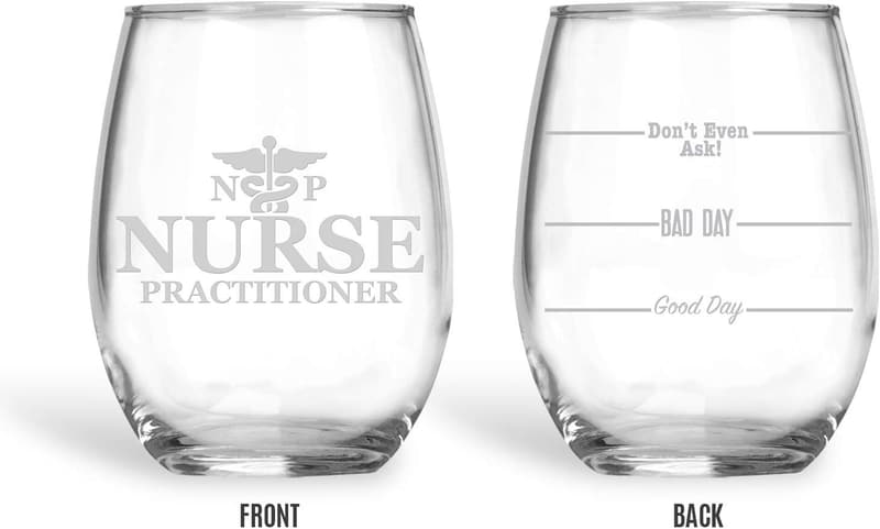 Nurse Practitioner 21 oz Stemless Wine Glass Gift