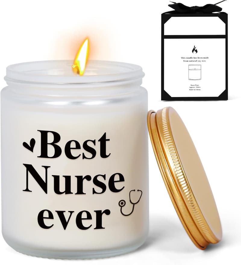 Nurse Week Funny Natural Soy Candle - Best Nurse Ever Gift