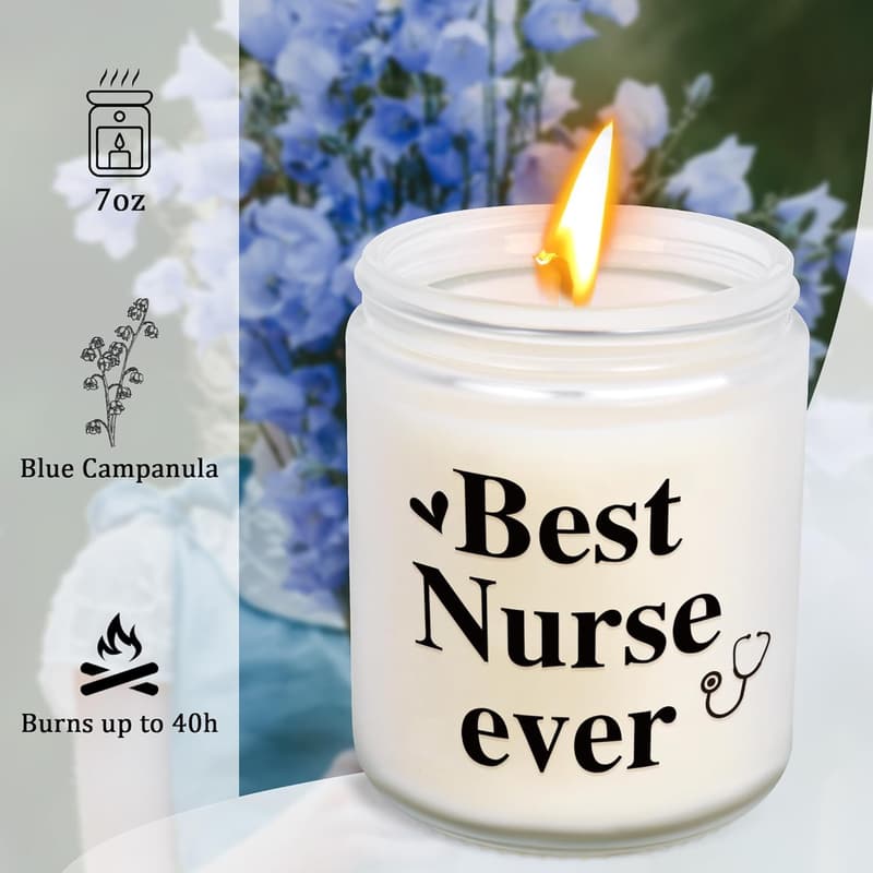 Nurse Week Funny Natural Soy Candle - Best Nurse Ever Gift