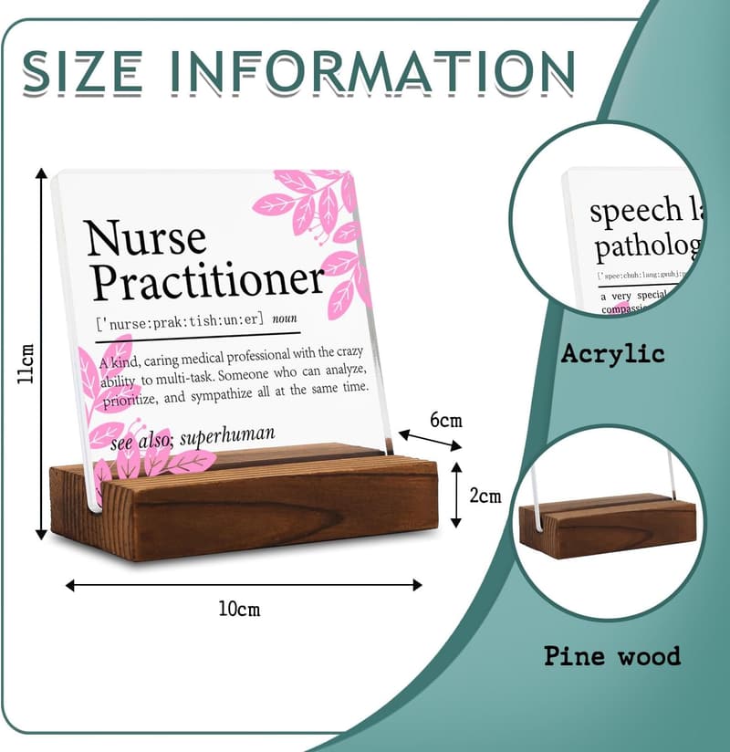 Nurses Week Desk Sign - Clear Decor Gift for Practitioners