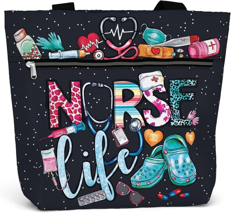 Waterproof Tote Bag with Pockets - Ideal Gift for Nurses