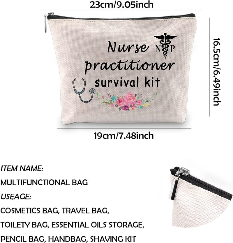 Nurse Practitioner Graduation Survival Kit Makeup Bag
