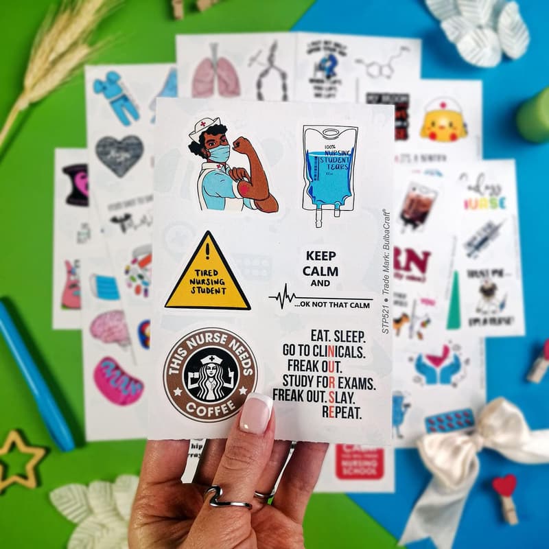 Funny Nurse Stickers - 100 Pcs Medical Decals for Gifts
