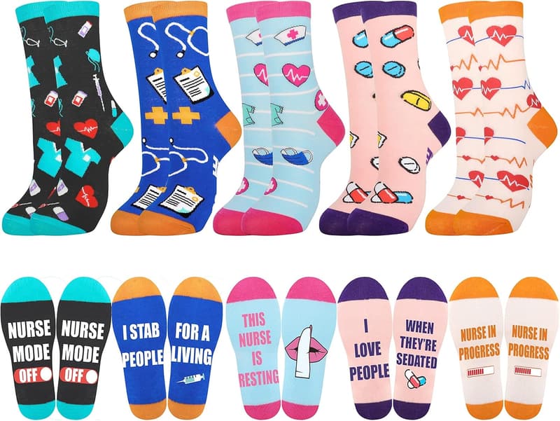 Animal-Themed Cotton Socks Gift Set for Women (5 Pairs)