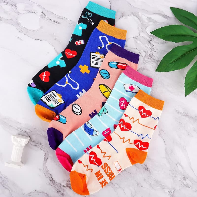 Animal-Themed Cotton Socks Gift Set for Women (5 Pairs)