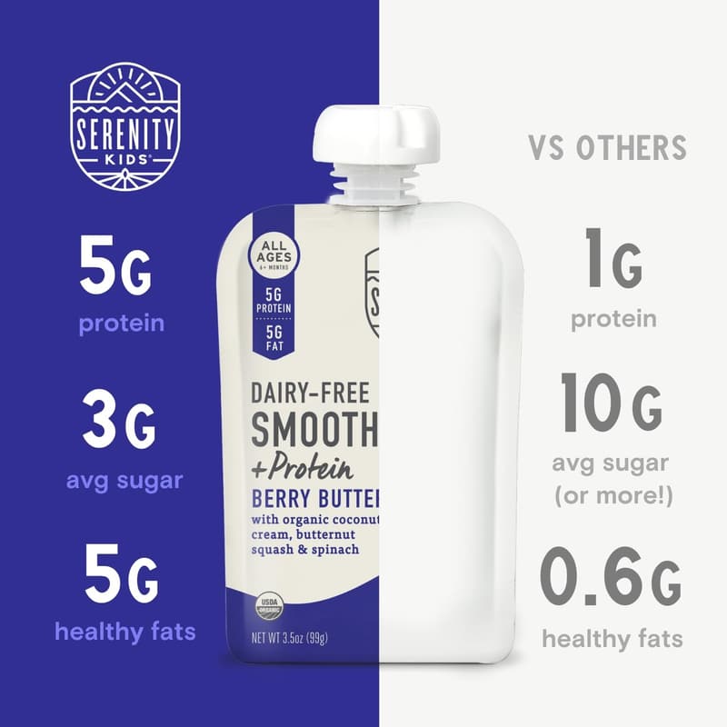 Dairy-Free Baby Food Smoothie | Berry Butternut | 12 Count