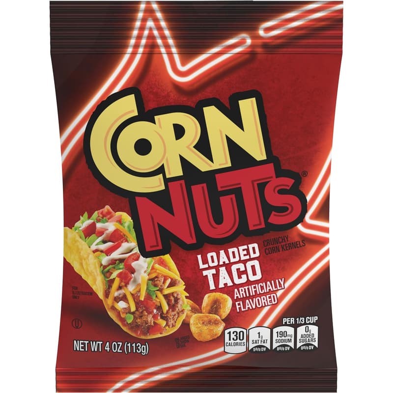 Loaded Taco Flavored Crunchy Corn Snacks - 4oz, Pack of 12