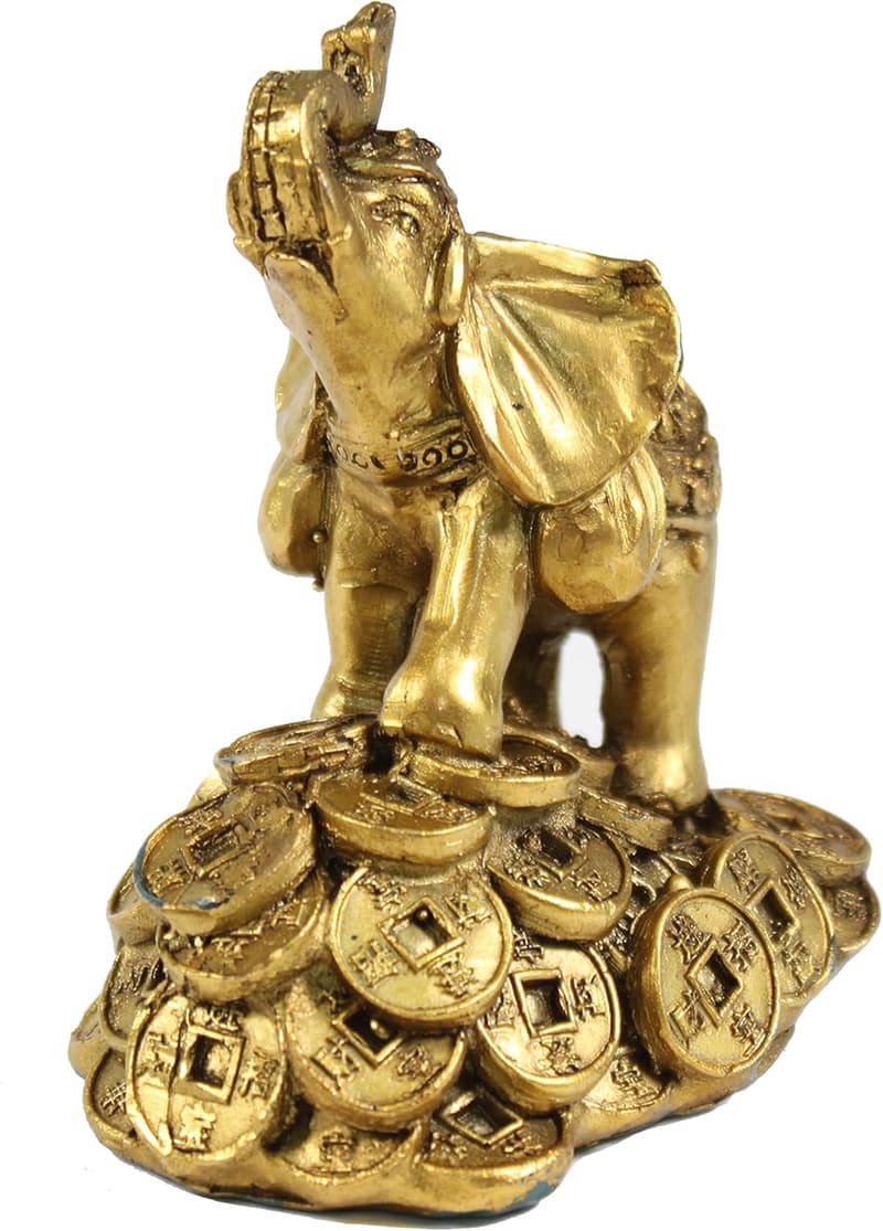 Wealthy Luck Elephant Figurine - 3
