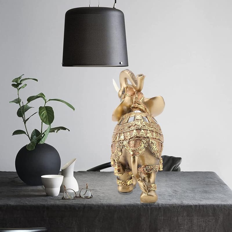 Feng Shui Lucky Elephant Statue for Home Décor and Collectibles