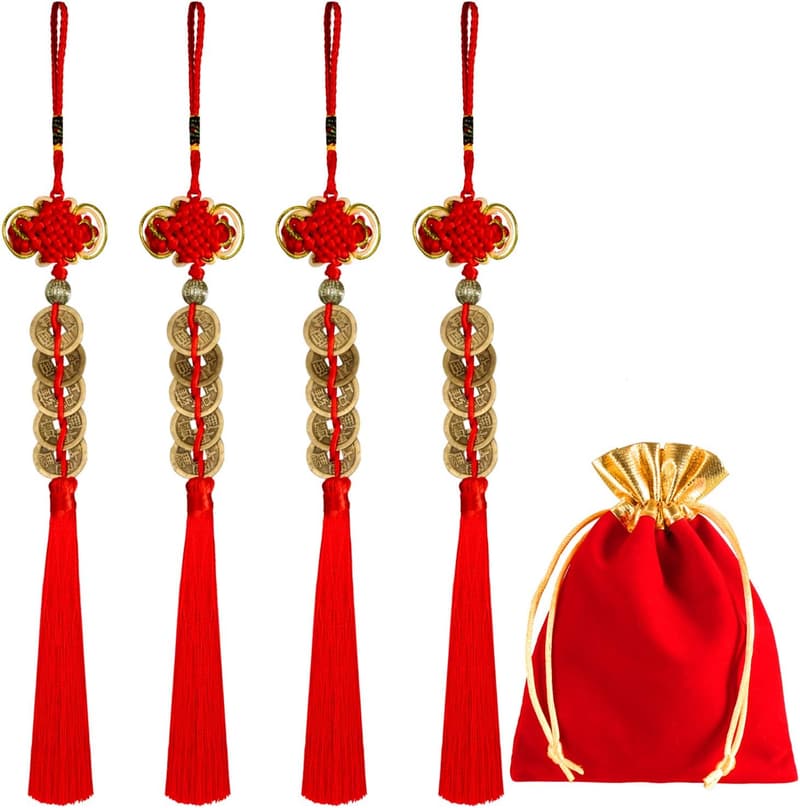 Feng Shui I-Ching Coins Set for Good Luck and Health