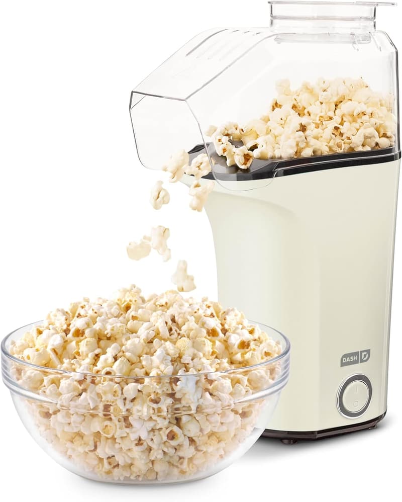 DASH Hot Air Popcorn Popper with Measuring Cup - White