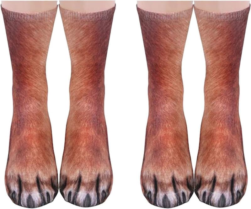 Funny 3D Animal Paw Socks for Christmas Gag Gifts